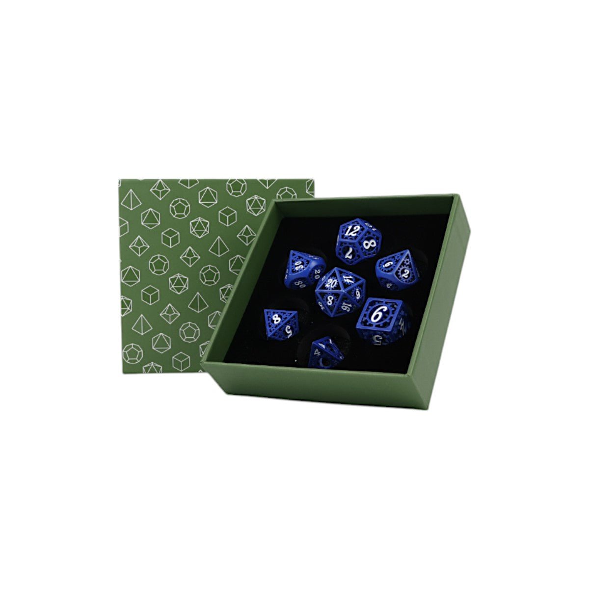 Clockwork Sun Dice Set Blue/White - Gaming Library