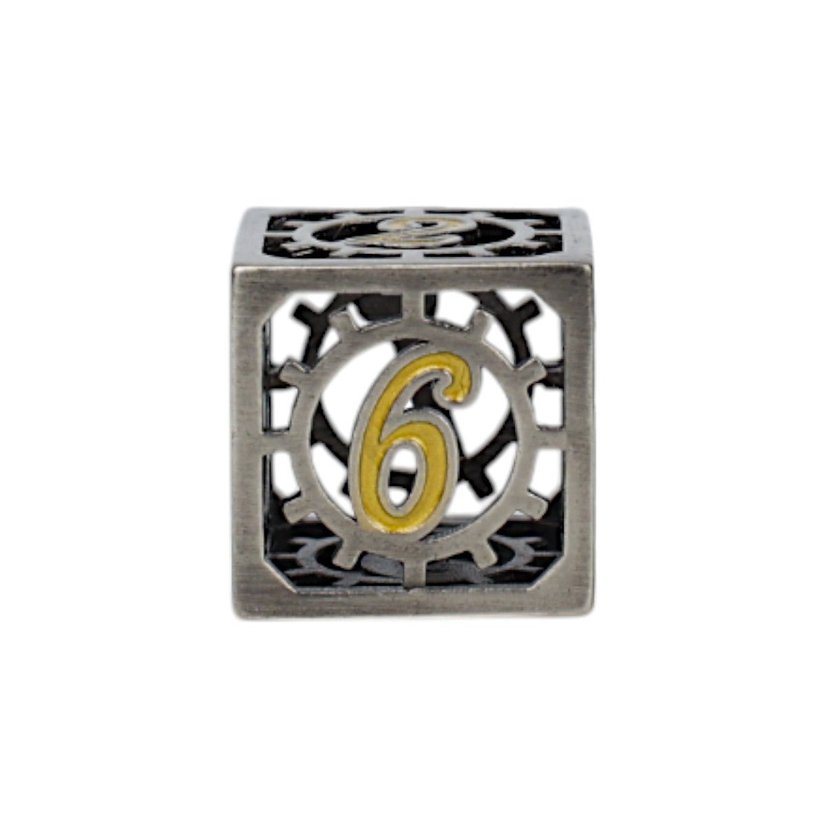 Clockwork Sun Dice Set Chrome/Gold - Gaming Library