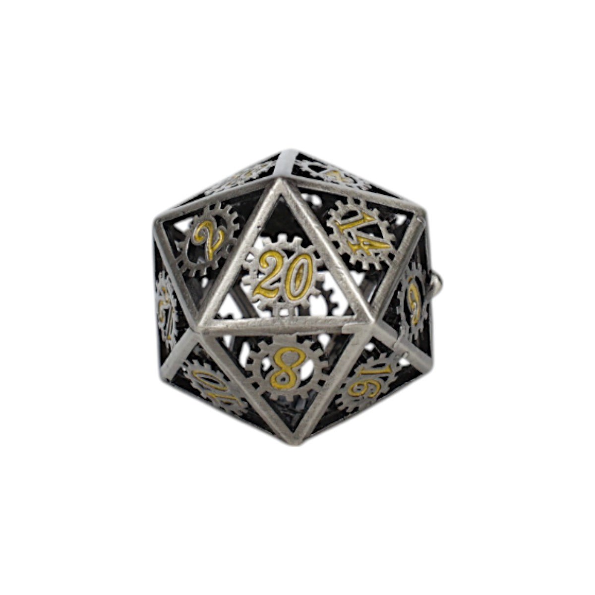Clockwork Sun Dice Set Chrome/Gold - Gaming Library