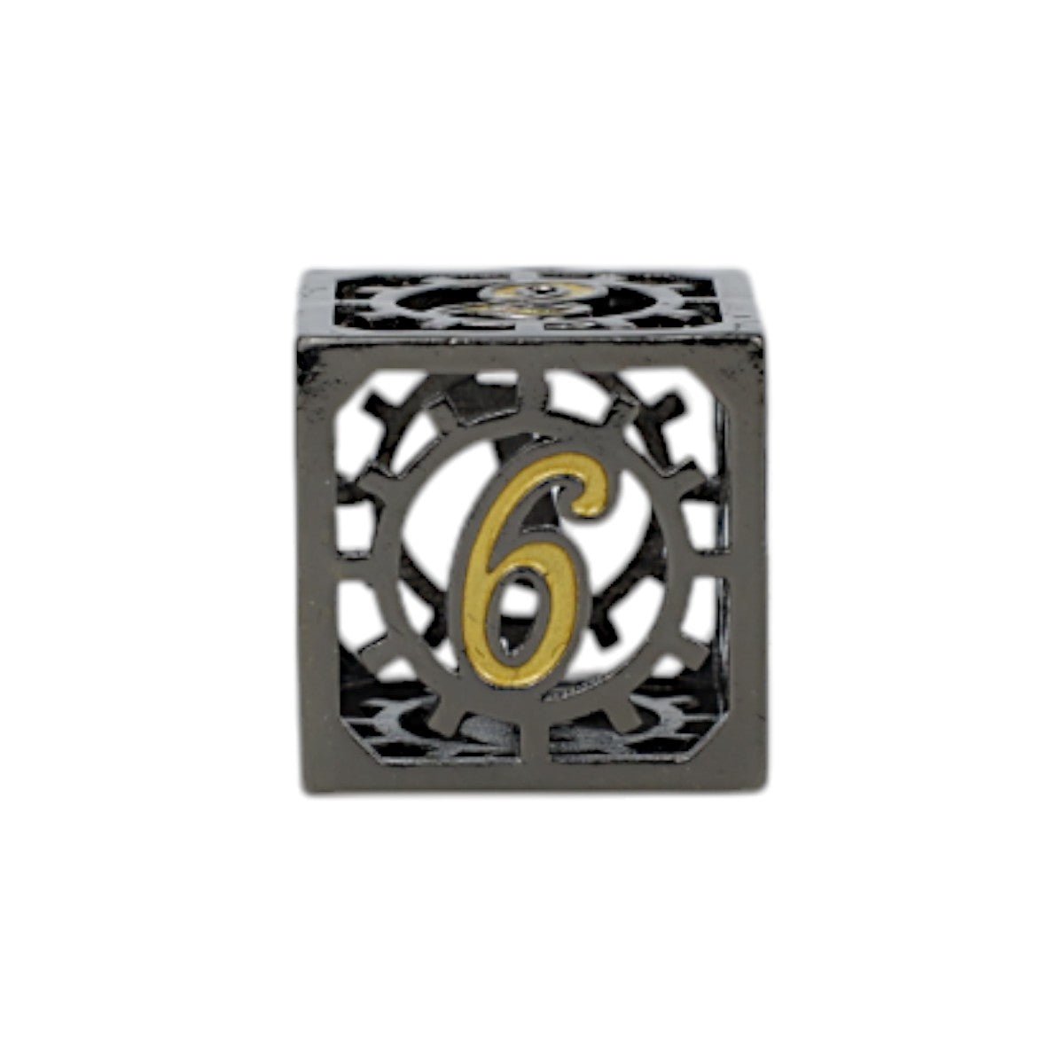 Clockwork Sun Dice Set Gold/Black - Gaming Library