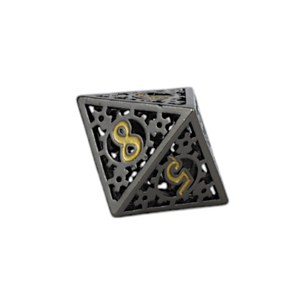 Clockwork Sun Dice Set Gold/Black - Gaming Library