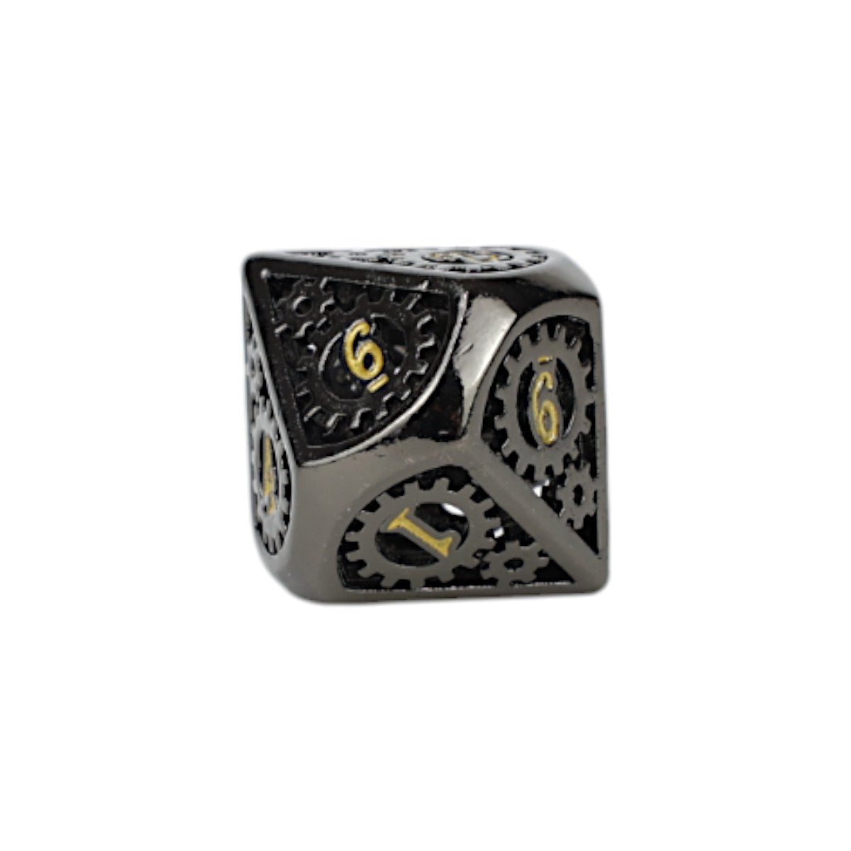 Clockwork Sun Dice Set Gold/Black - Gaming Library