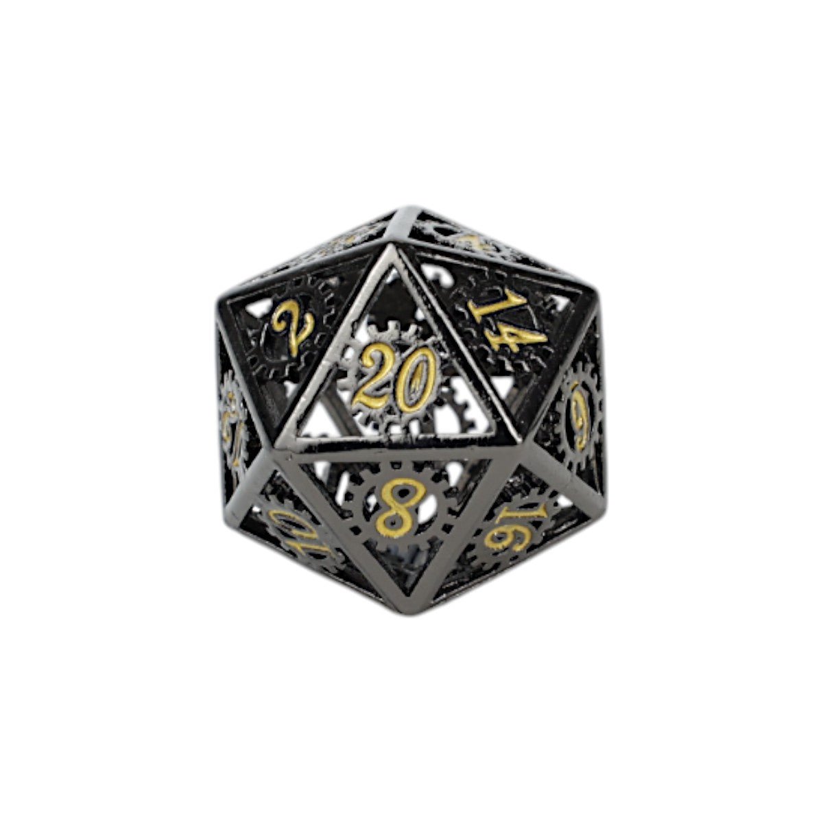 Clockwork Sun Dice Set Gold/Black - Gaming Library