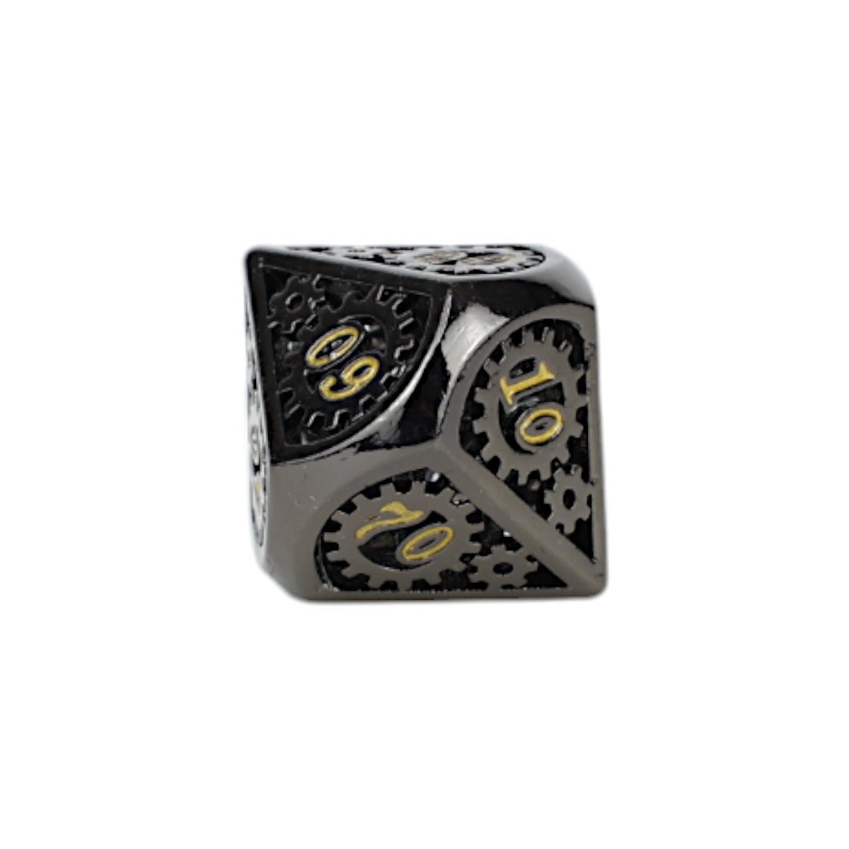 Clockwork Sun Dice Set Gold/Black - Gaming Library