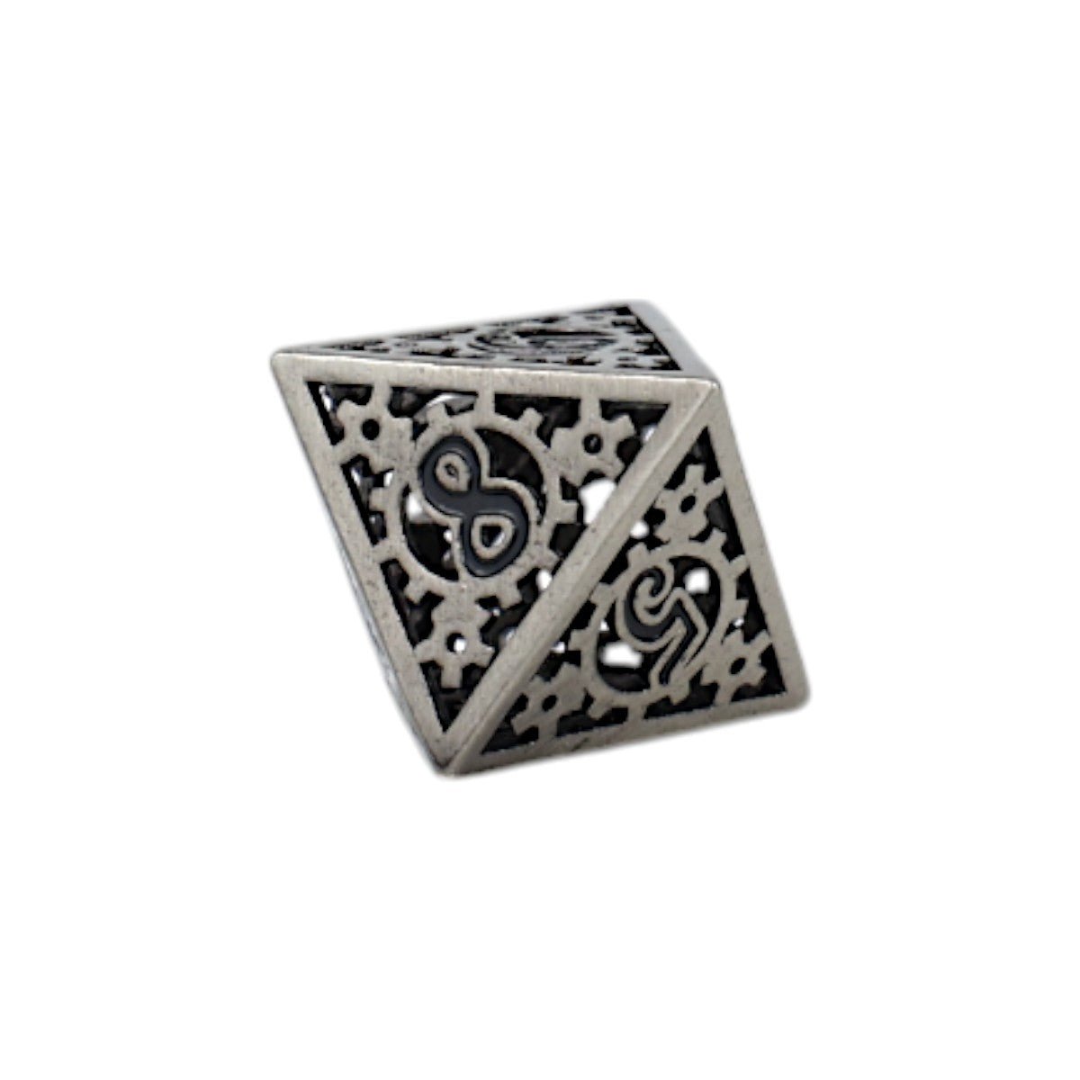 Clockwork Sun Dice Set Steel/Black - Gaming Library