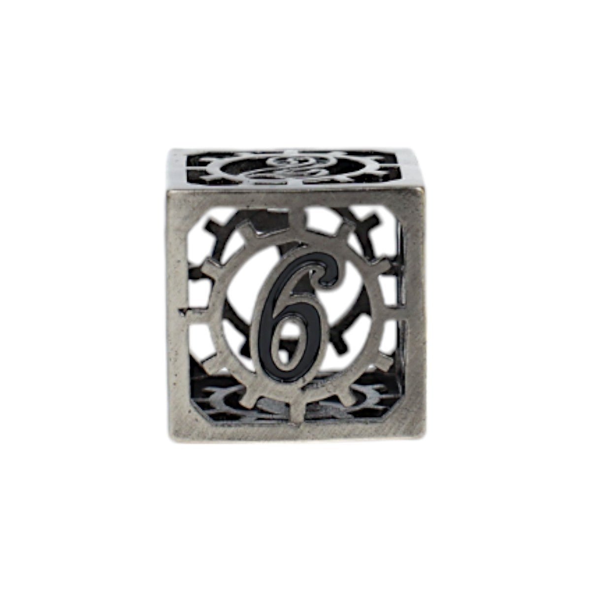Clockwork Sun Dice Set Steel/Black - Gaming Library