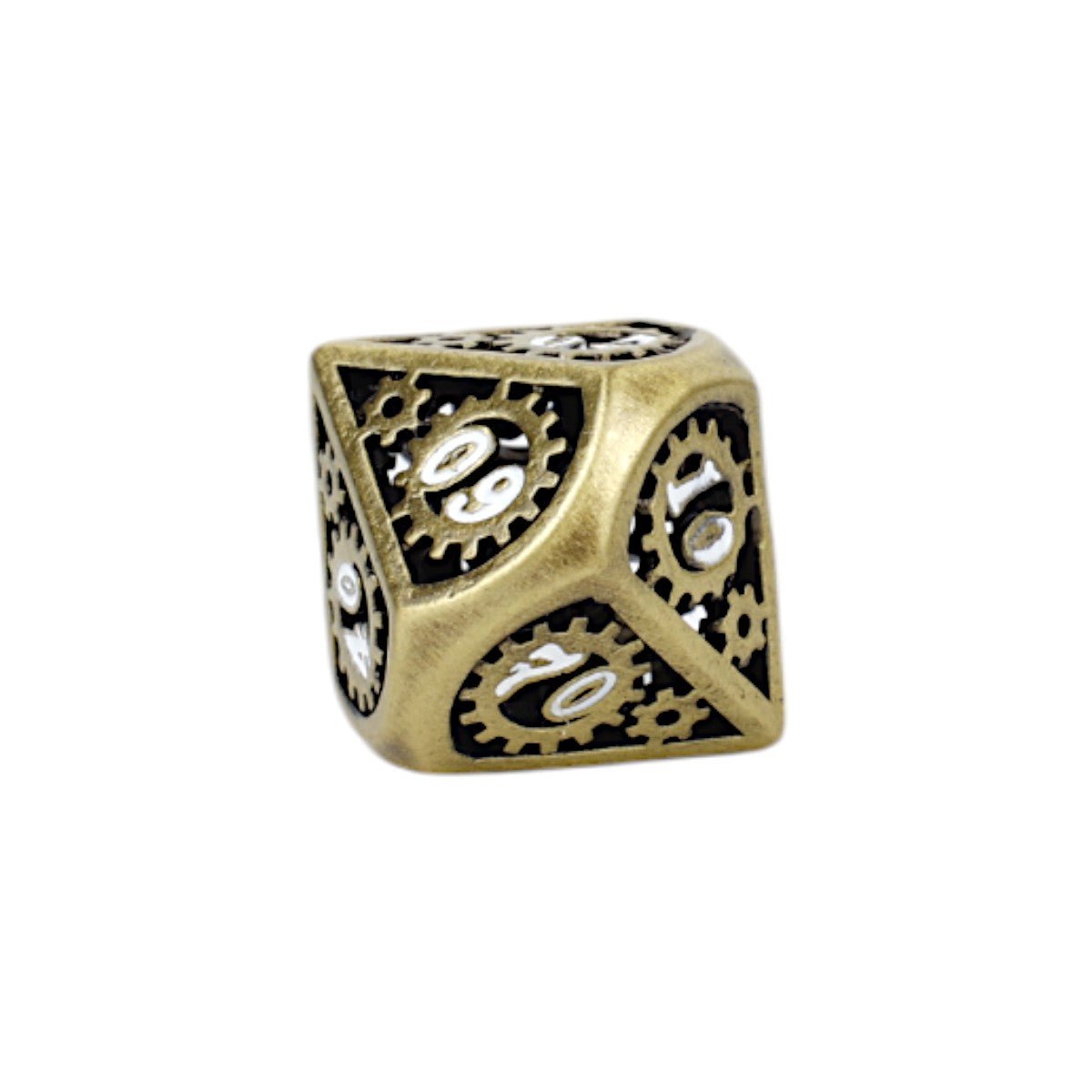 Clockwork Sun Dice Set Tarnished Gold - Gaming Library