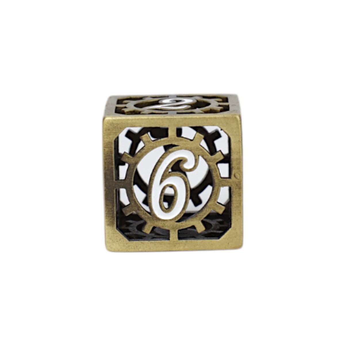 Clockwork Sun Dice Set Tarnished Gold - Gaming Library