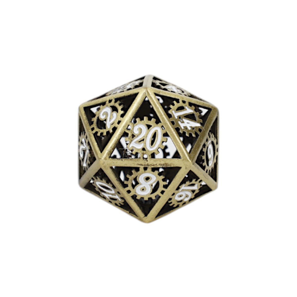 Clockwork Sun Dice Set Tarnished Gold - Gaming Library