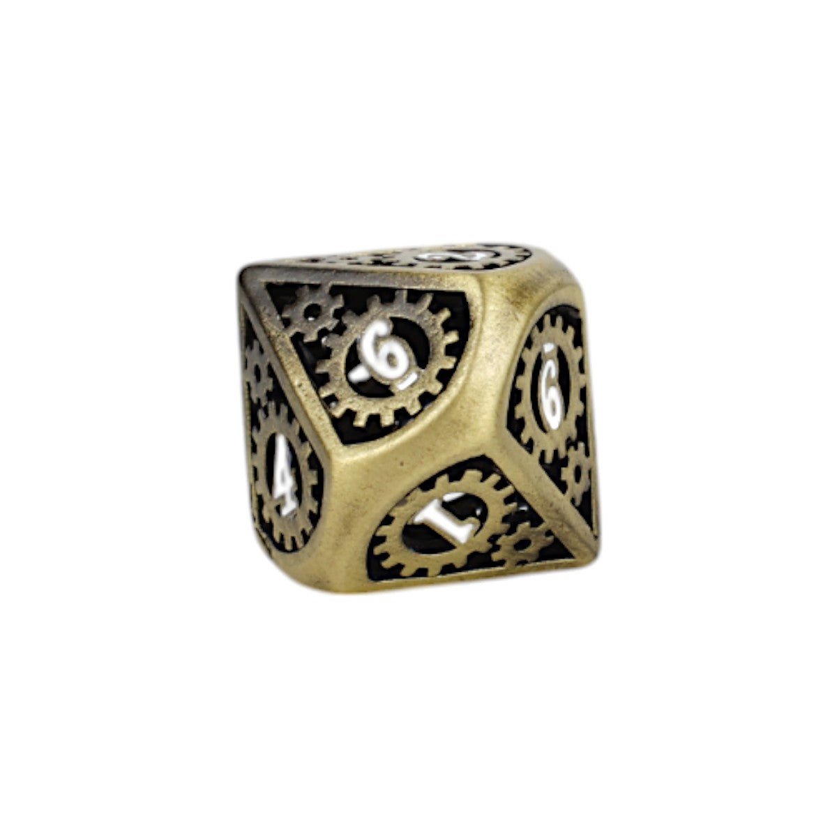 Clockwork Sun Dice Set Tarnished Gold - Gaming Library