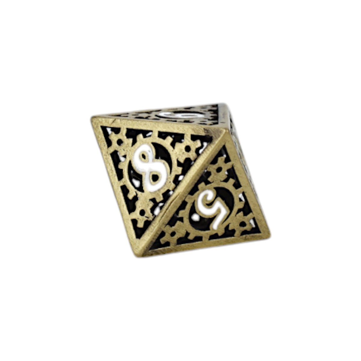 Clockwork Sun Dice Set Tarnished Gold - Gaming Library