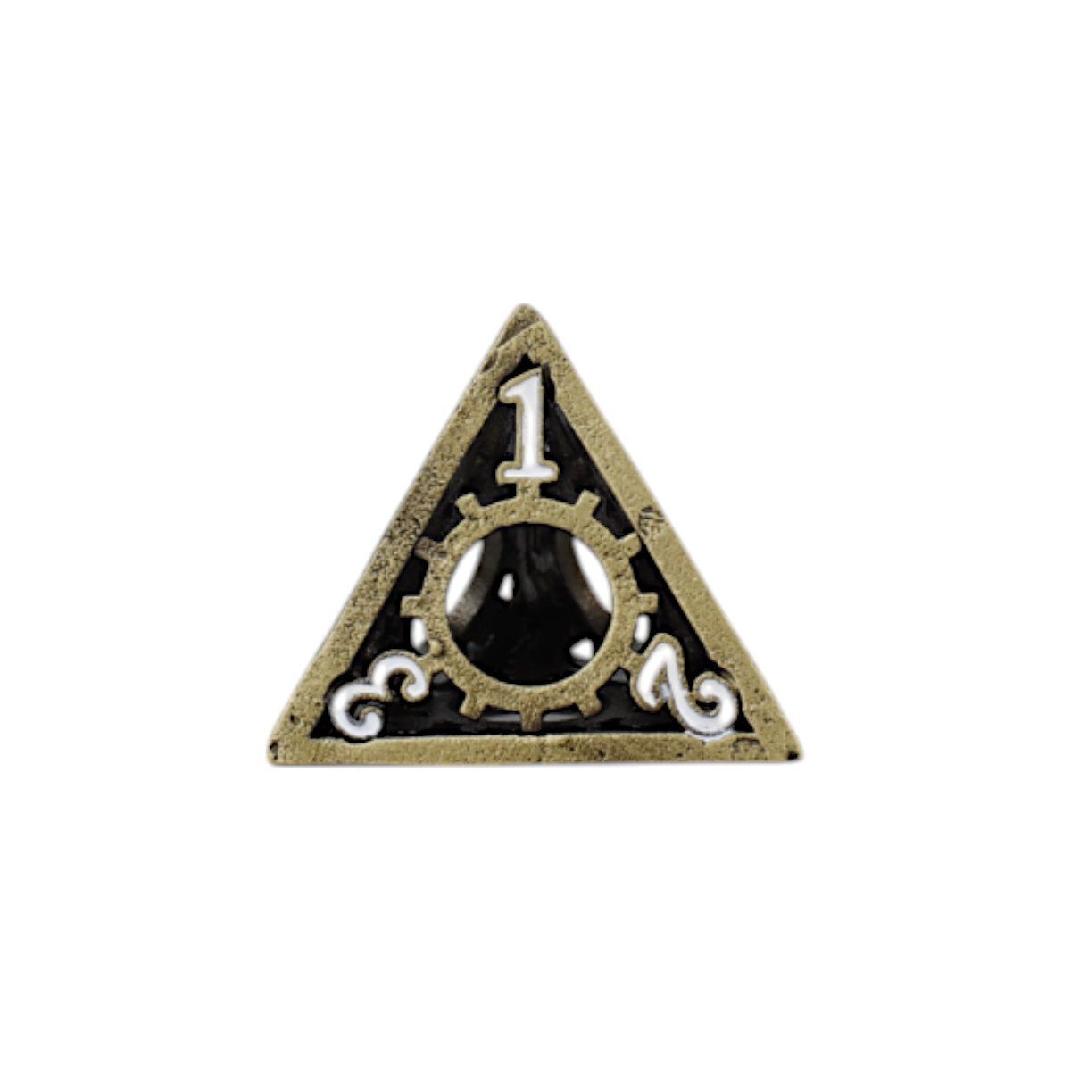 Clockwork Sun Dice Set Tarnished Gold - Gaming Library