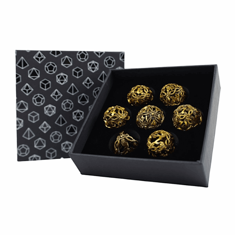 Dice RPG Set Hollow Vines - Ancient Bronze - Gaming Library