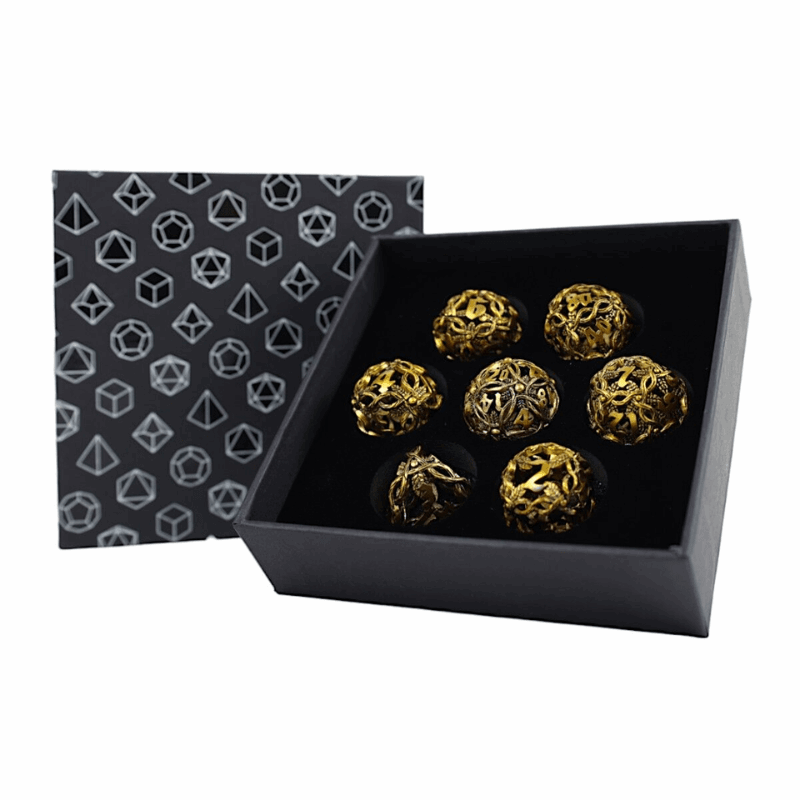Dice RPG Set Hollow Vines - Ancient Bronze - Gaming Library