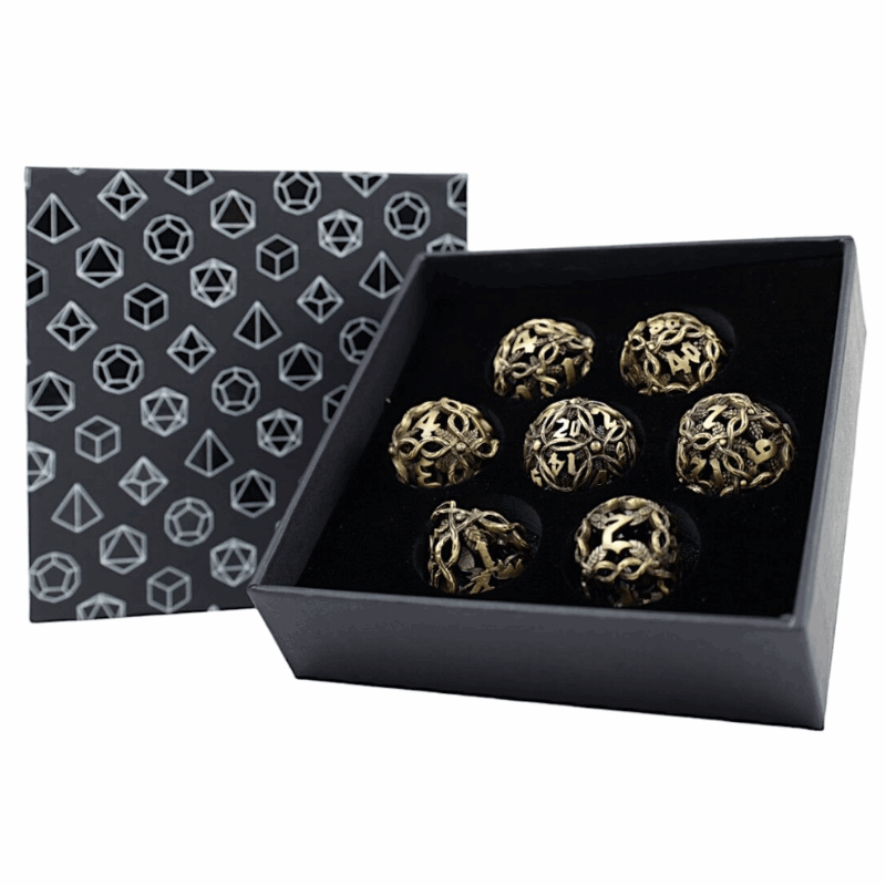 Dice RPG Set Hollow Vines - Tarnished Gold - Gaming Library