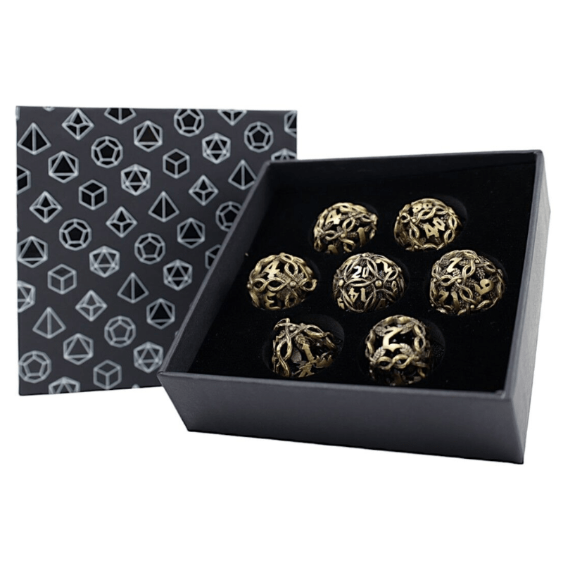 Dice RPG Set Hollow Vines - Tarnished Gold - Gaming Library