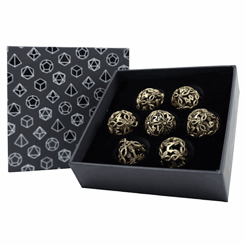 Dice RPG Set Hollow Vines - Tarnished Gold - Gaming Library