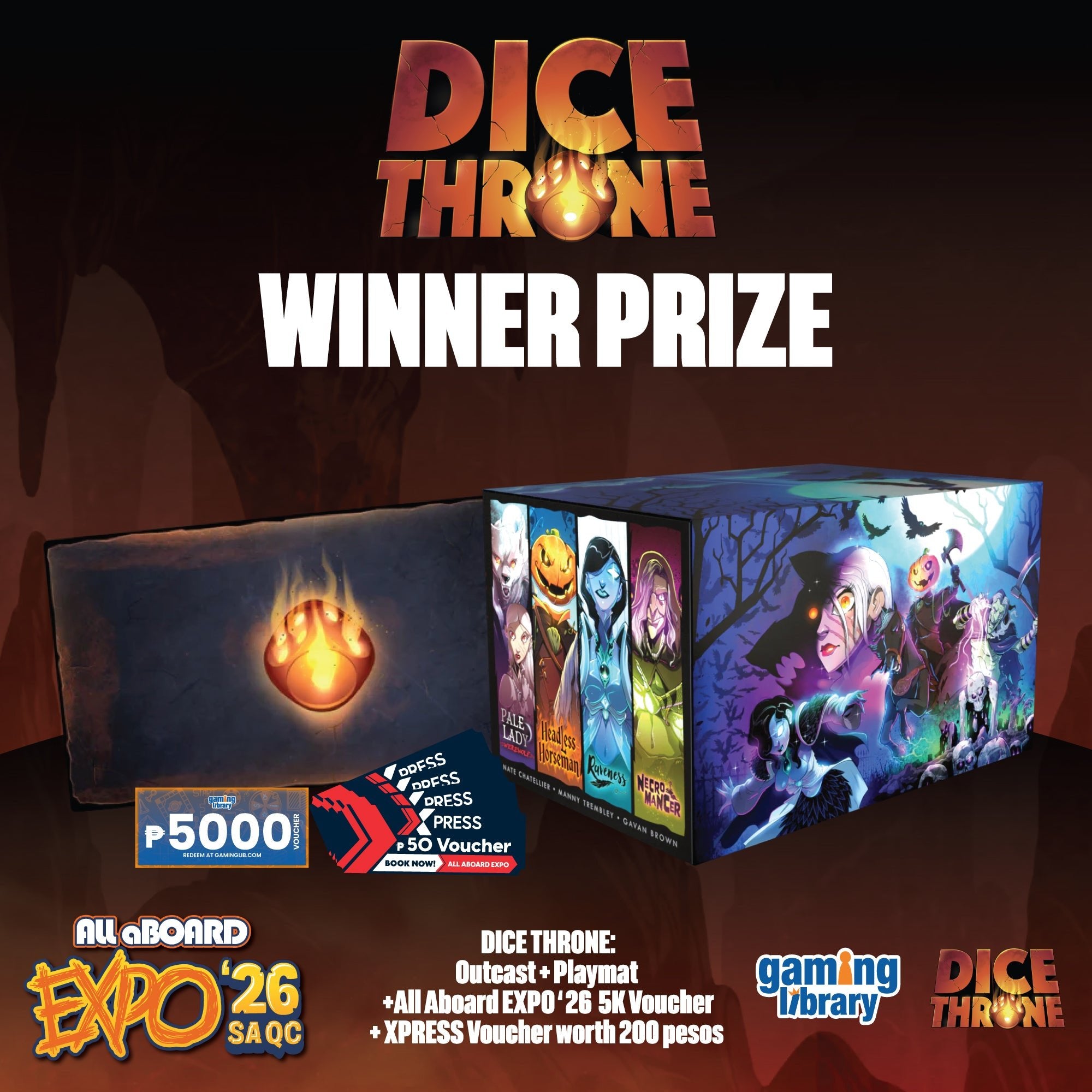 Dice Throne National Tournament - ALL ABOARD EXPO 2026 - Gaming Library