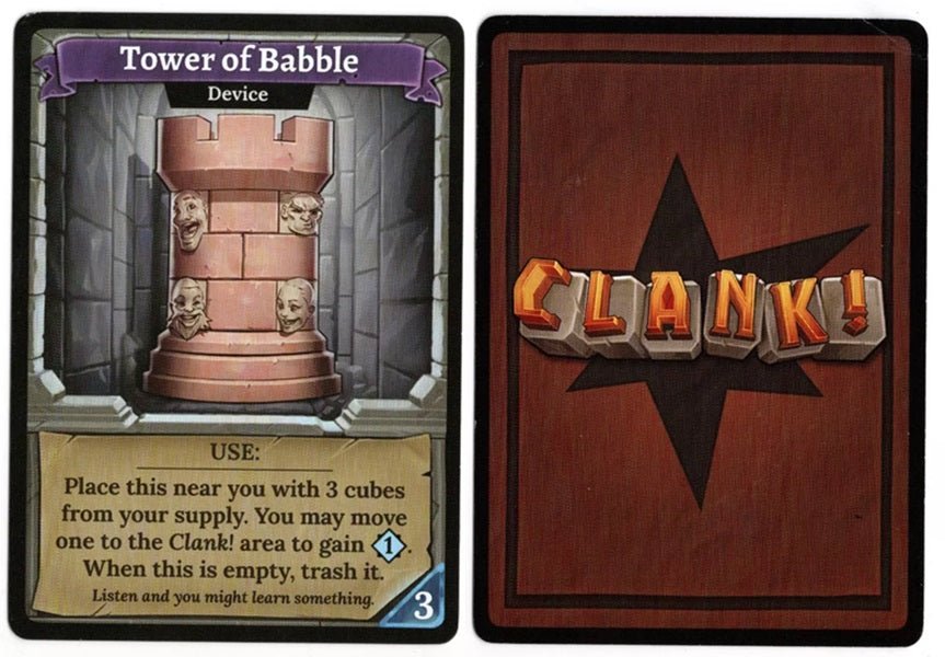 Dice Tower Clank!: Tower of Babble Promo Card - Gaming Library