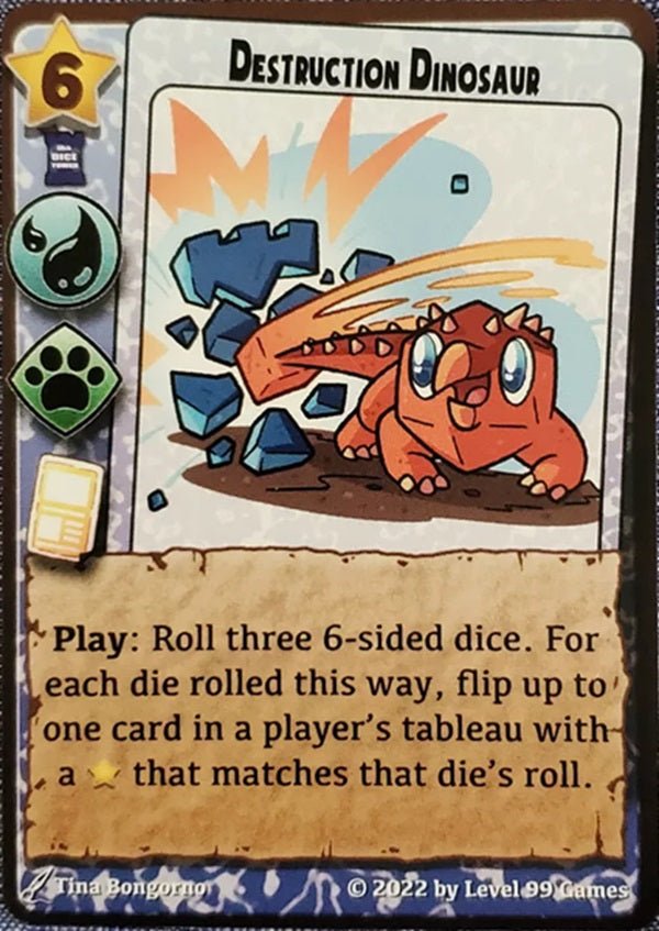 Dice Tower Millennium Blades: Destruction Dinosaur Promo Card - Gaming Library