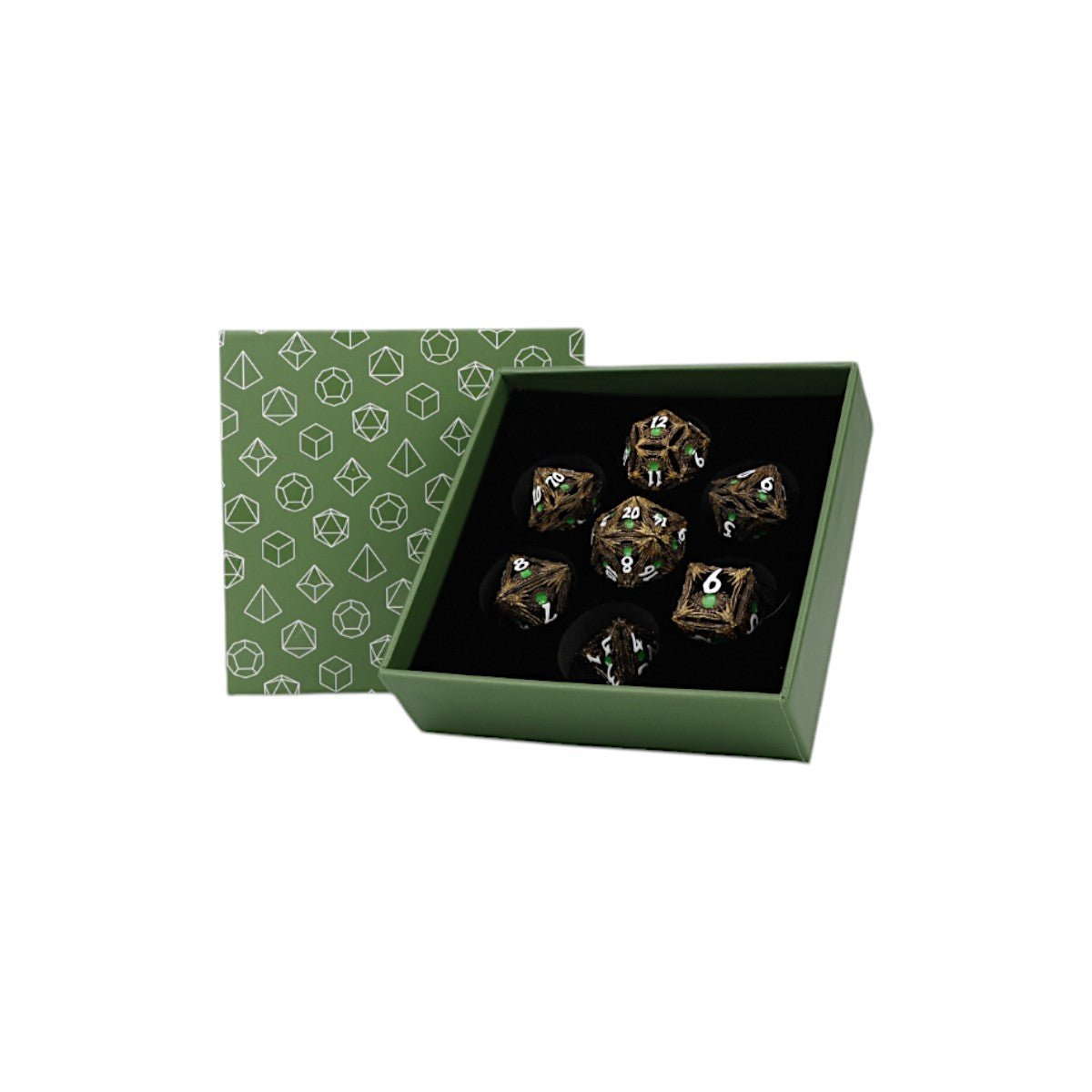 Dragon Eye Dice Set Ancient Bronze/Green - Gaming Library