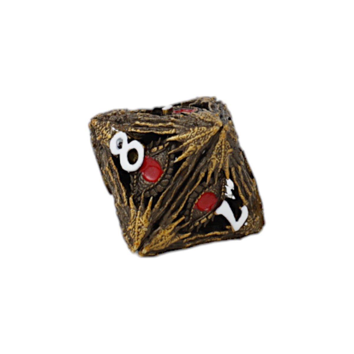 Dragon Eye Dice Set Ancient Bronze/Red - Gaming Library