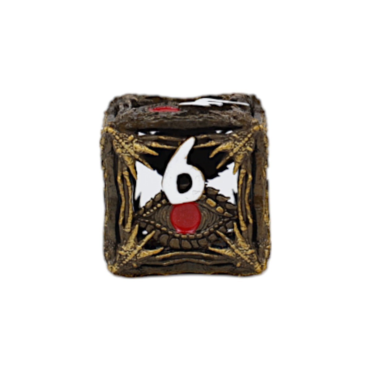Dragon Eye Dice Set Ancient Bronze/Red - Gaming Library