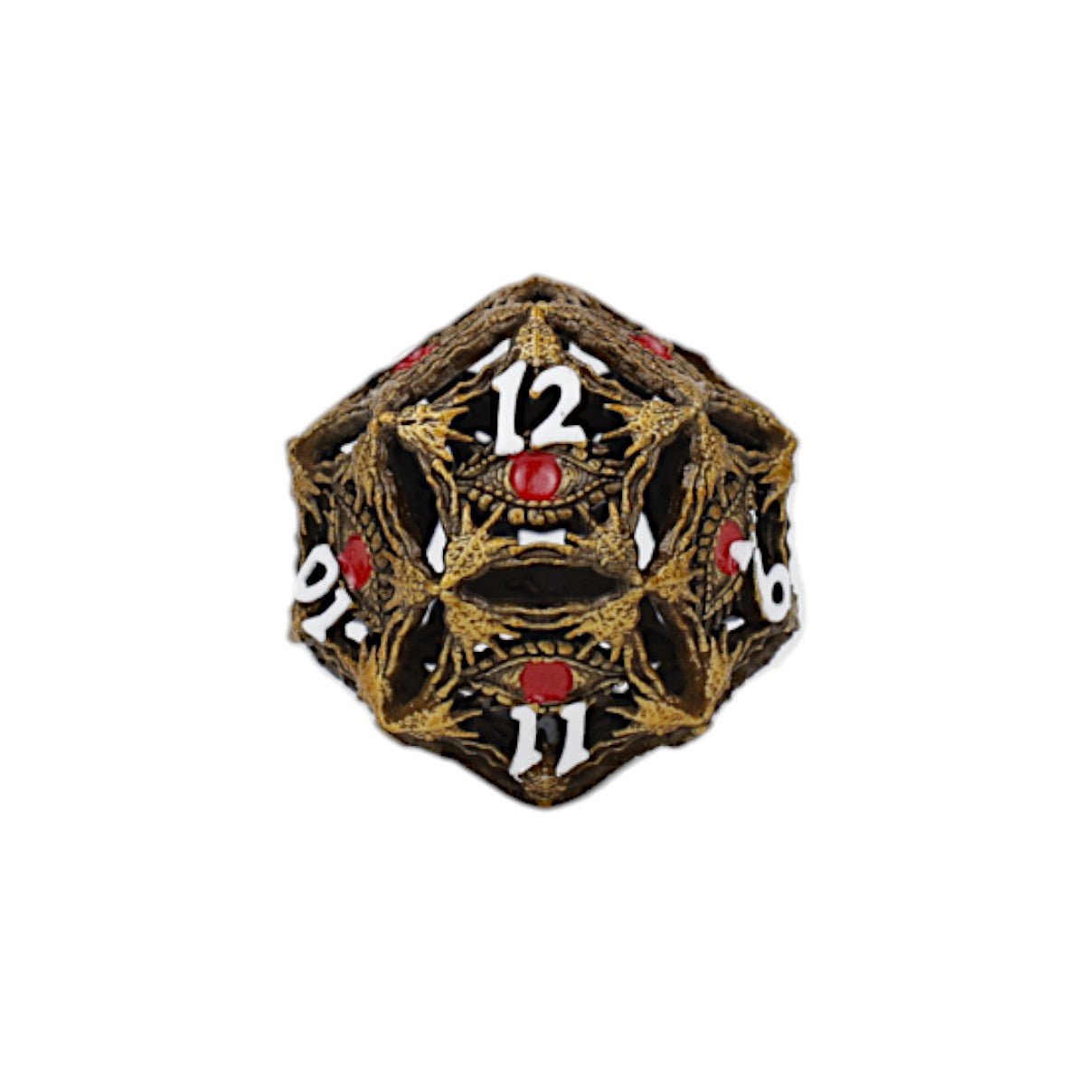 Dragon Eye Dice Set Ancient Bronze/Red - Gaming Library