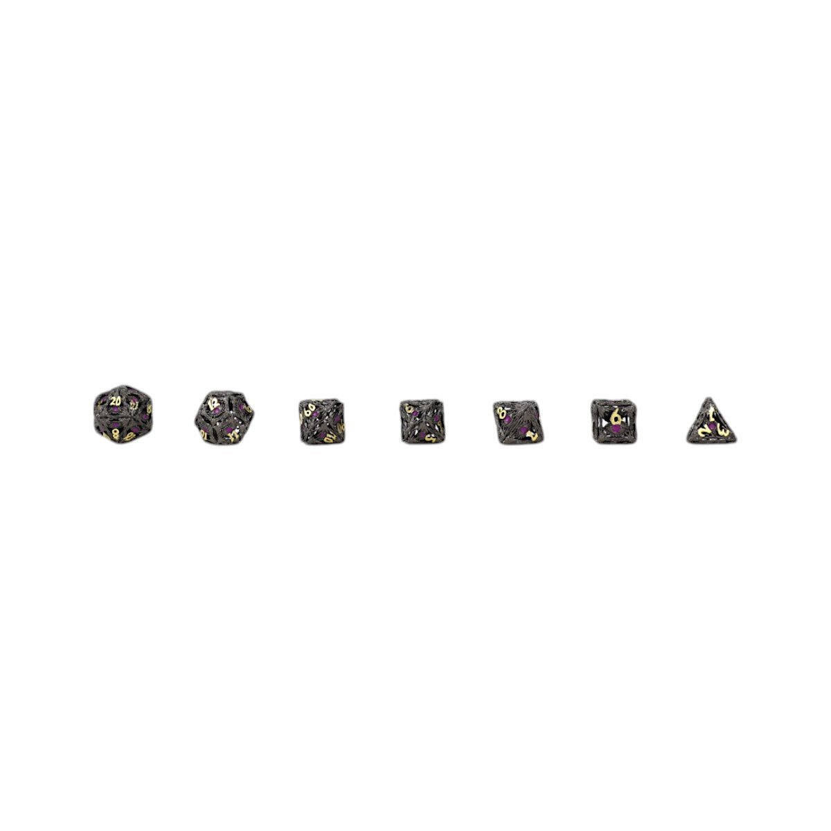 Dragon Eye Dice Set Black/Gold - Gaming Library