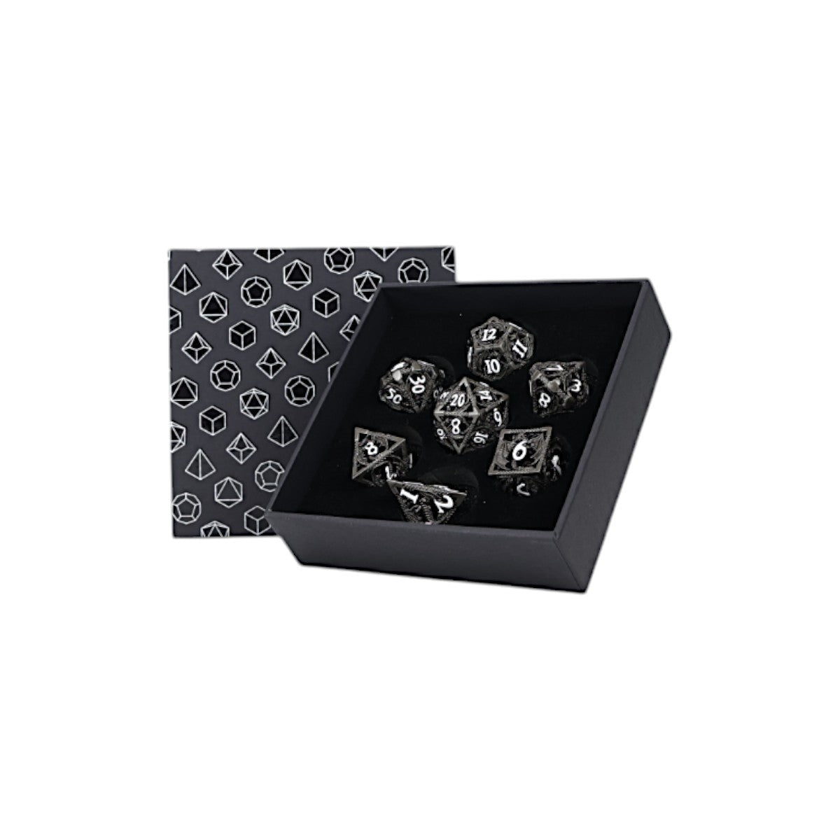 Dragon Hollow Dice Set Metal/Black - Gaming Library