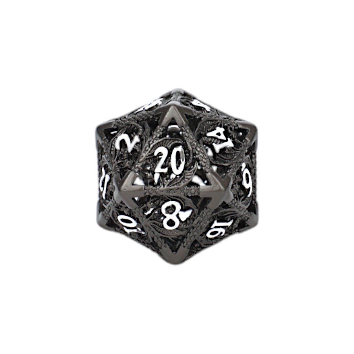 Dragon Hollow Dice Set Metal/Black - Gaming Library