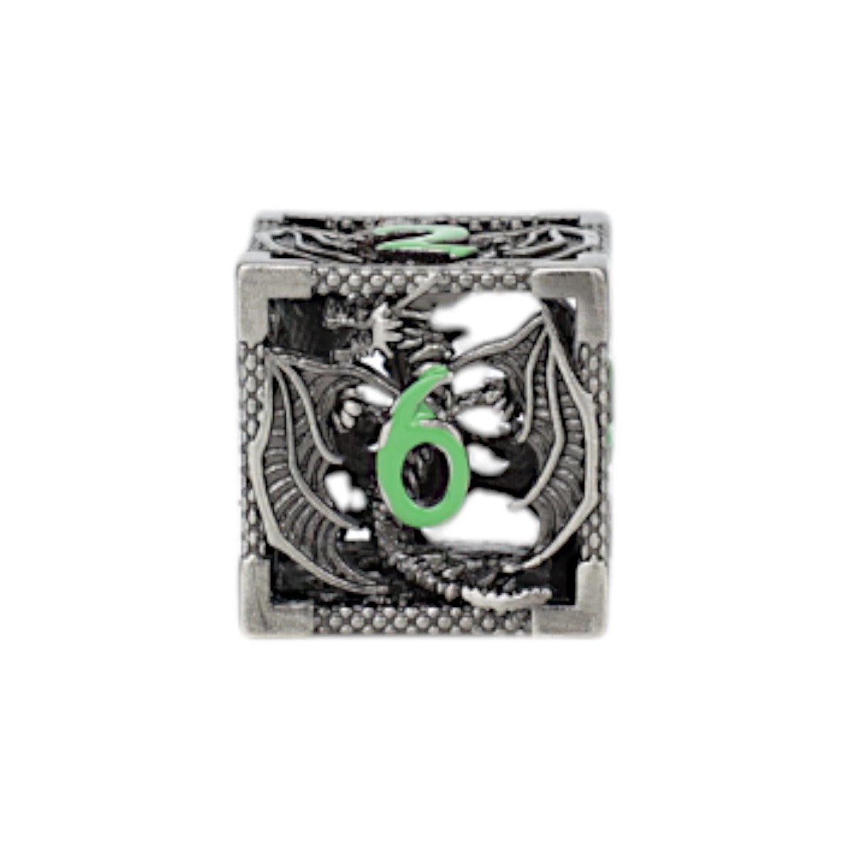 Dragon Hollow Dice Set Metal/Green - Gaming Library