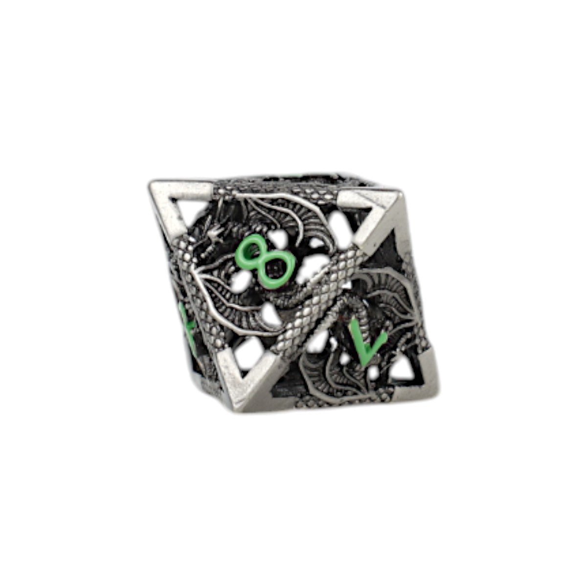 Dragon Hollow Dice Set Metal/Green - Gaming Library