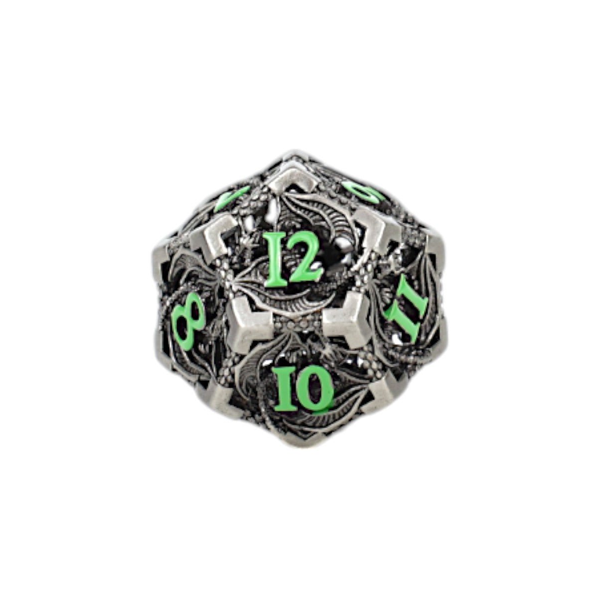 Dragon Hollow Dice Set Metal/Green - Gaming Library