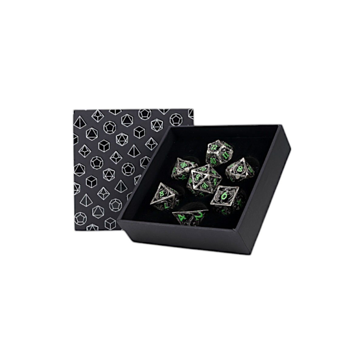 Dragon Hollow Dice Set Metal/Green - Gaming Library