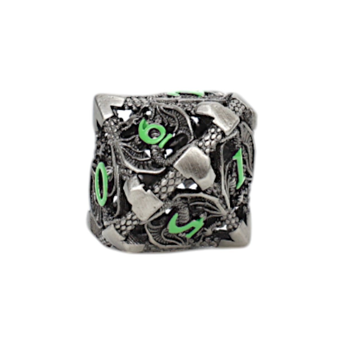 Dragon Hollow Dice Set Metal/Green - Gaming Library