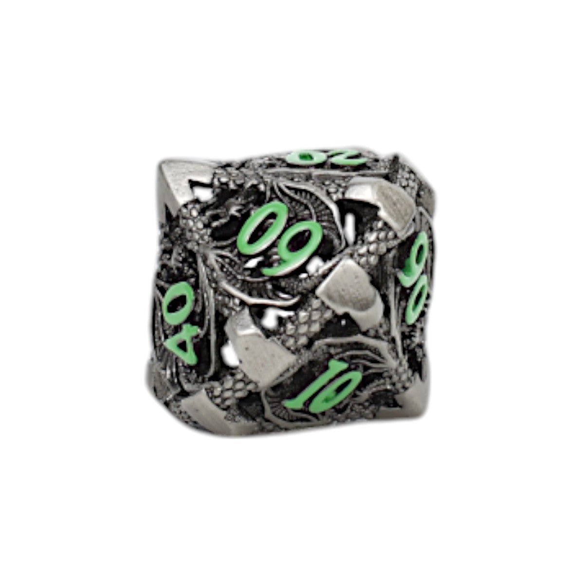 Dragon Hollow Dice Set Metal/Green - Gaming Library