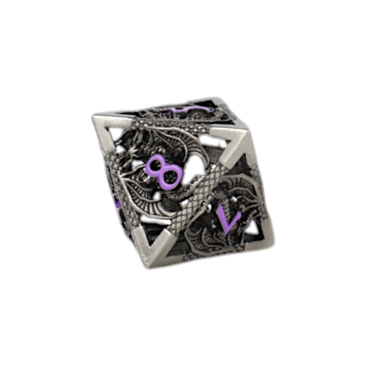 Dragon Hollow Dice Set Metal/Purple - Gaming Library