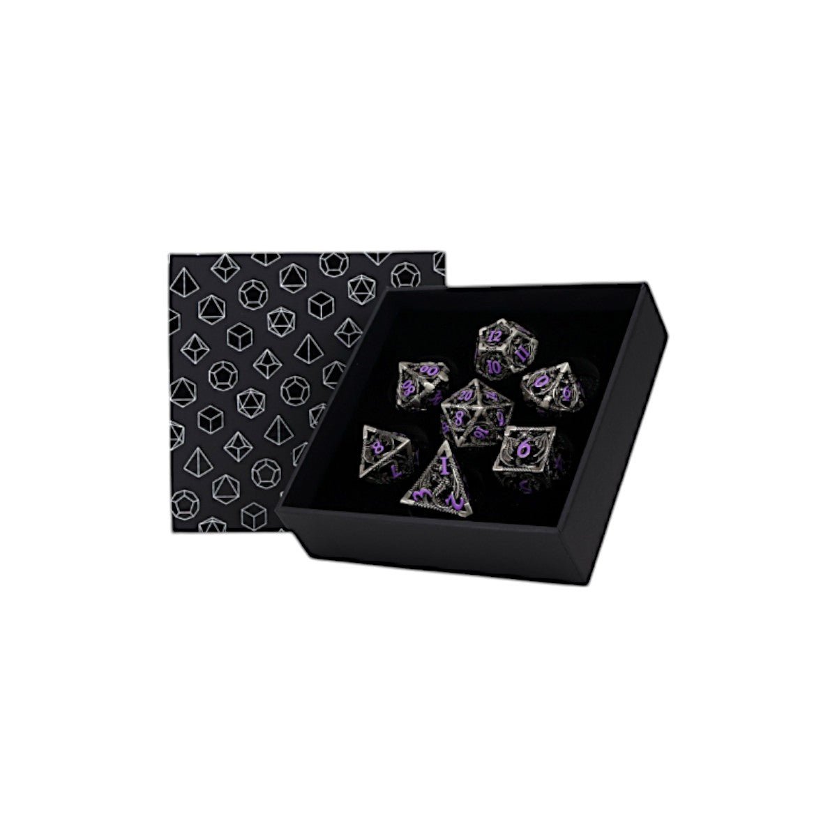 Dragon Hollow Dice Set Metal/Purple - Gaming Library