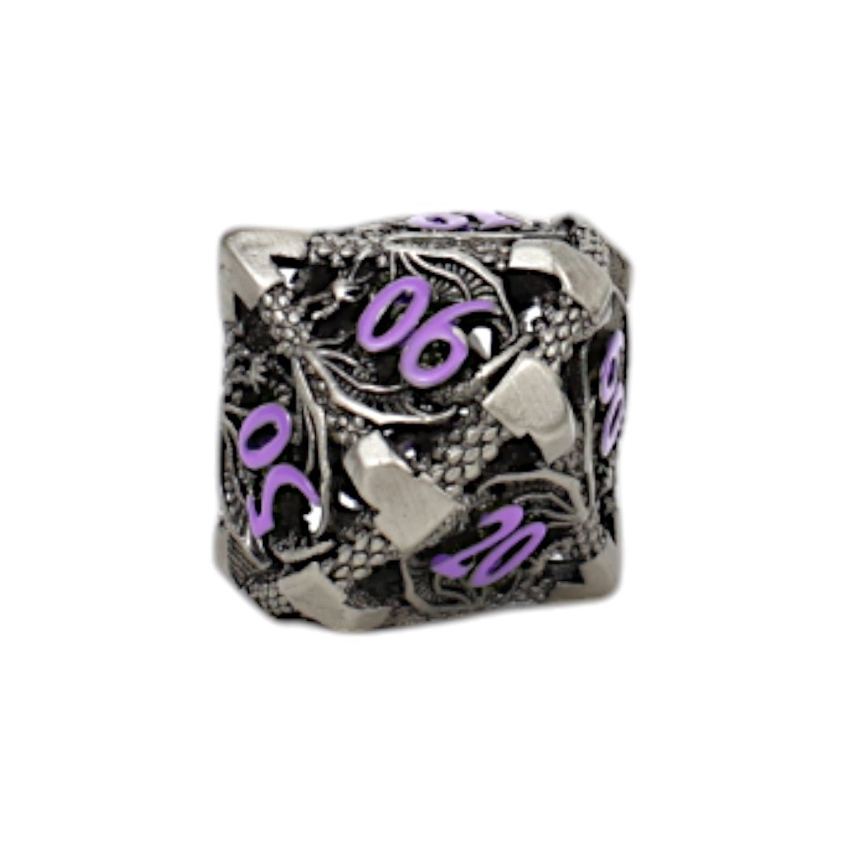 Dragon Hollow Dice Set Metal/Purple - Gaming Library