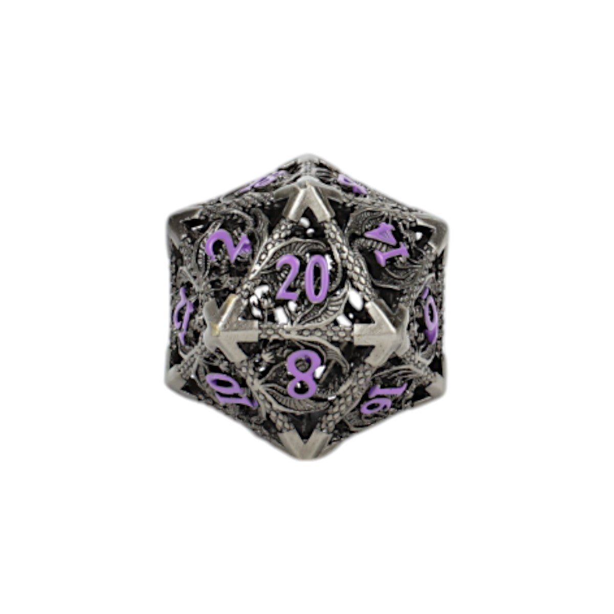 Dragon Hollow Dice Set Metal/Purple - Gaming Library