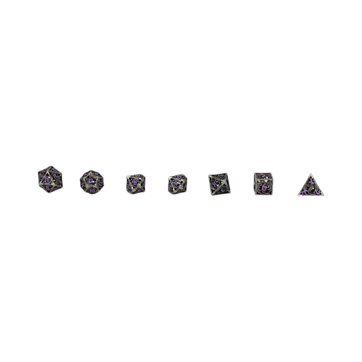 Dragon Hollow Dice Set Metal/Purple - Gaming Library