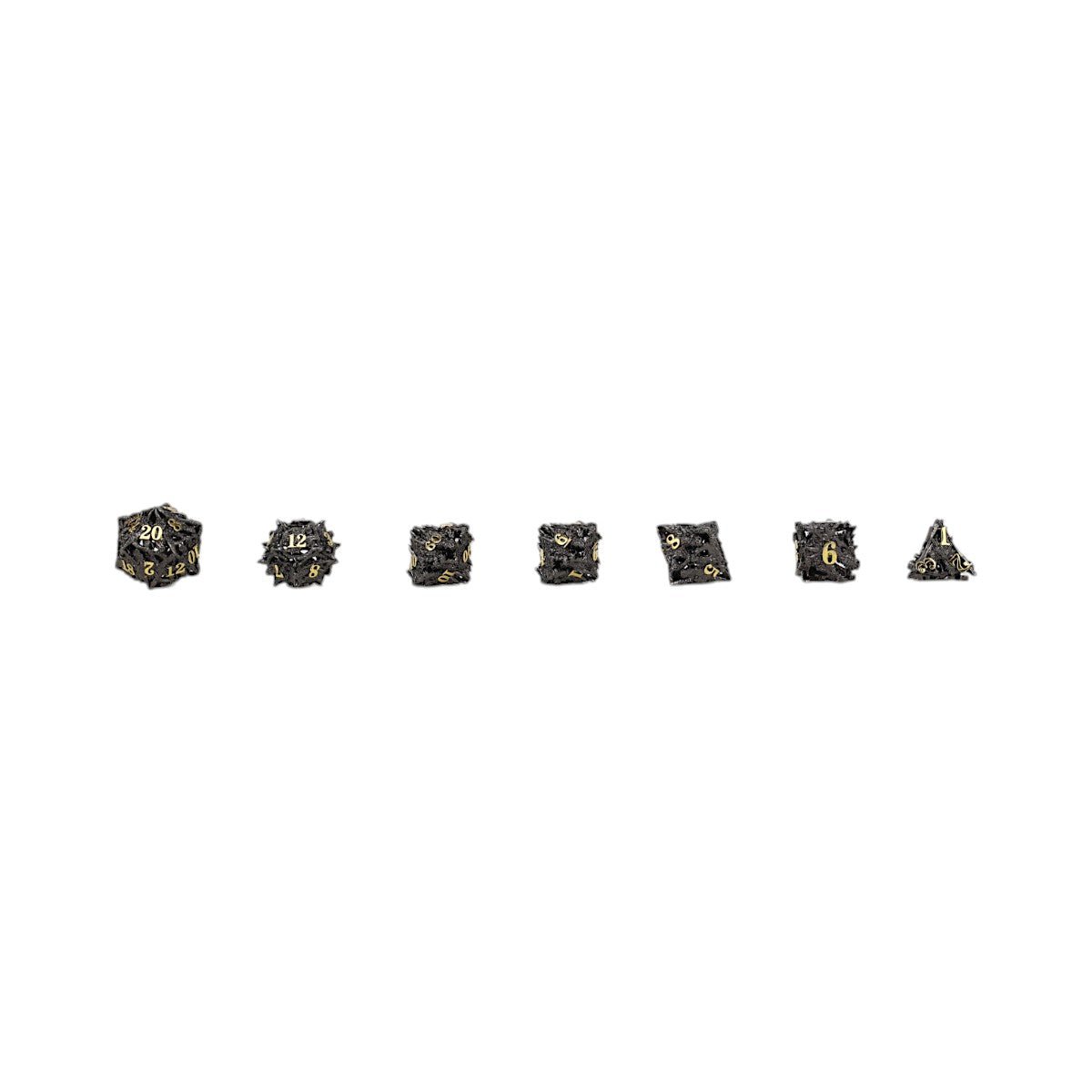 Dragon Rage Dice Set Black/Gold - Gaming Library
