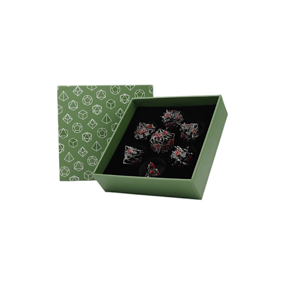 Dragon Rage Dice Set Black/Red - Gaming Library