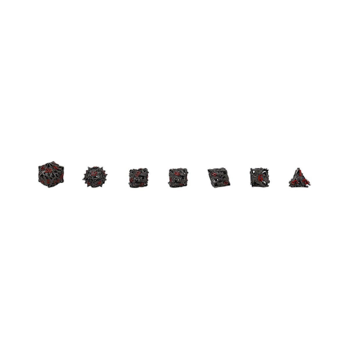 Dragon Rage Dice Set Black/Red - Gaming Library
