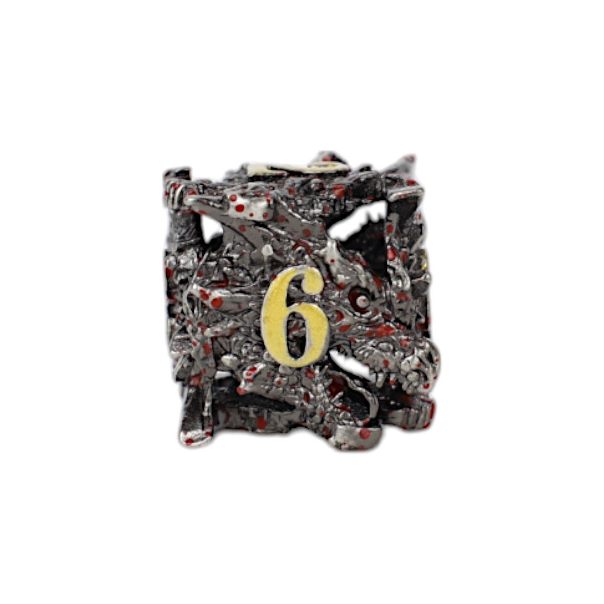 Dragon Rage Dice Set Bloodied Metal - Gaming Library
