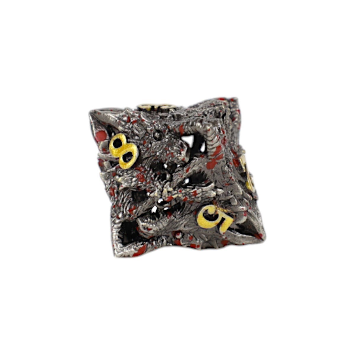 Dragon Rage Dice Set Bloodied Metal - Gaming Library