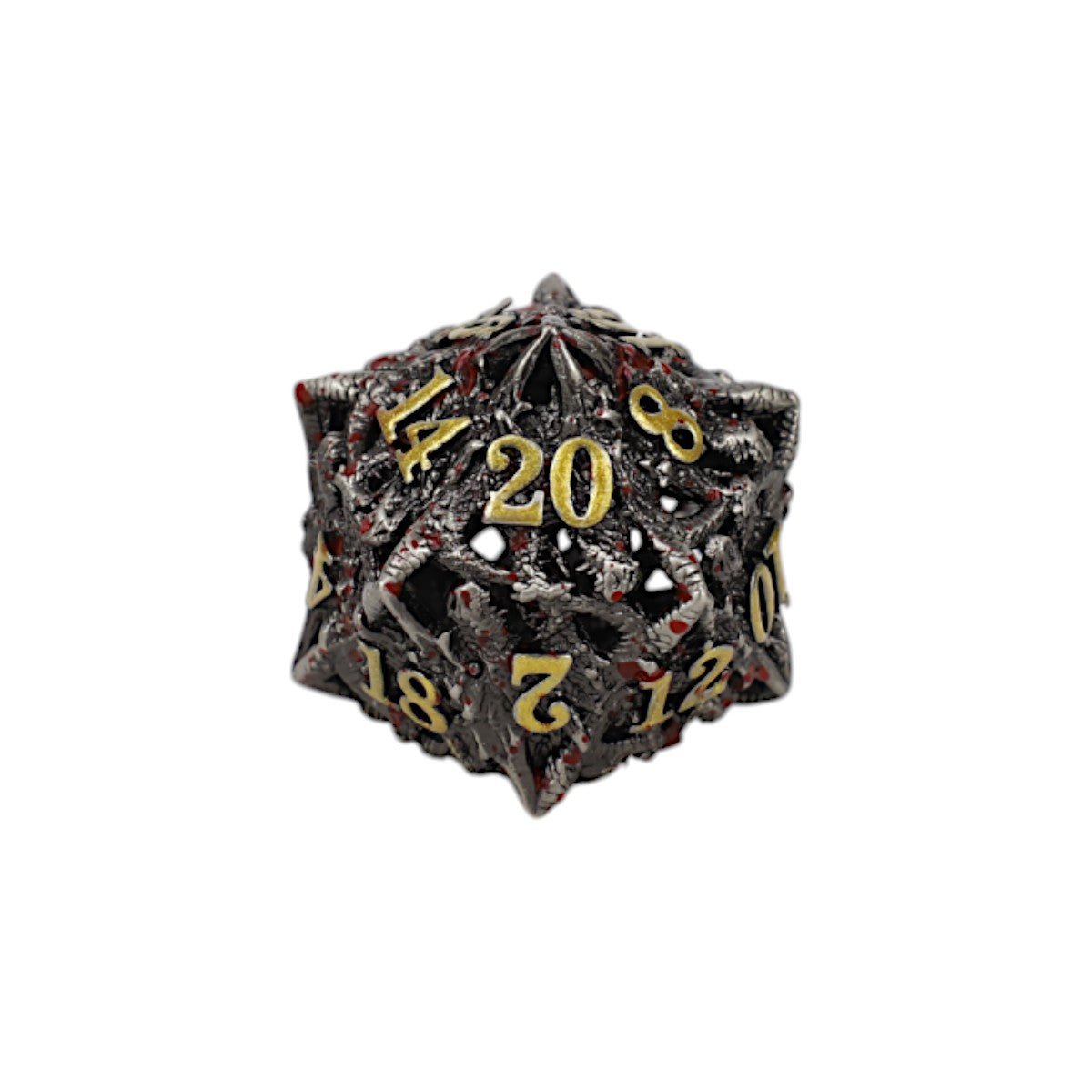 Dragon Rage Dice Set Bloodied Metal - Gaming Library