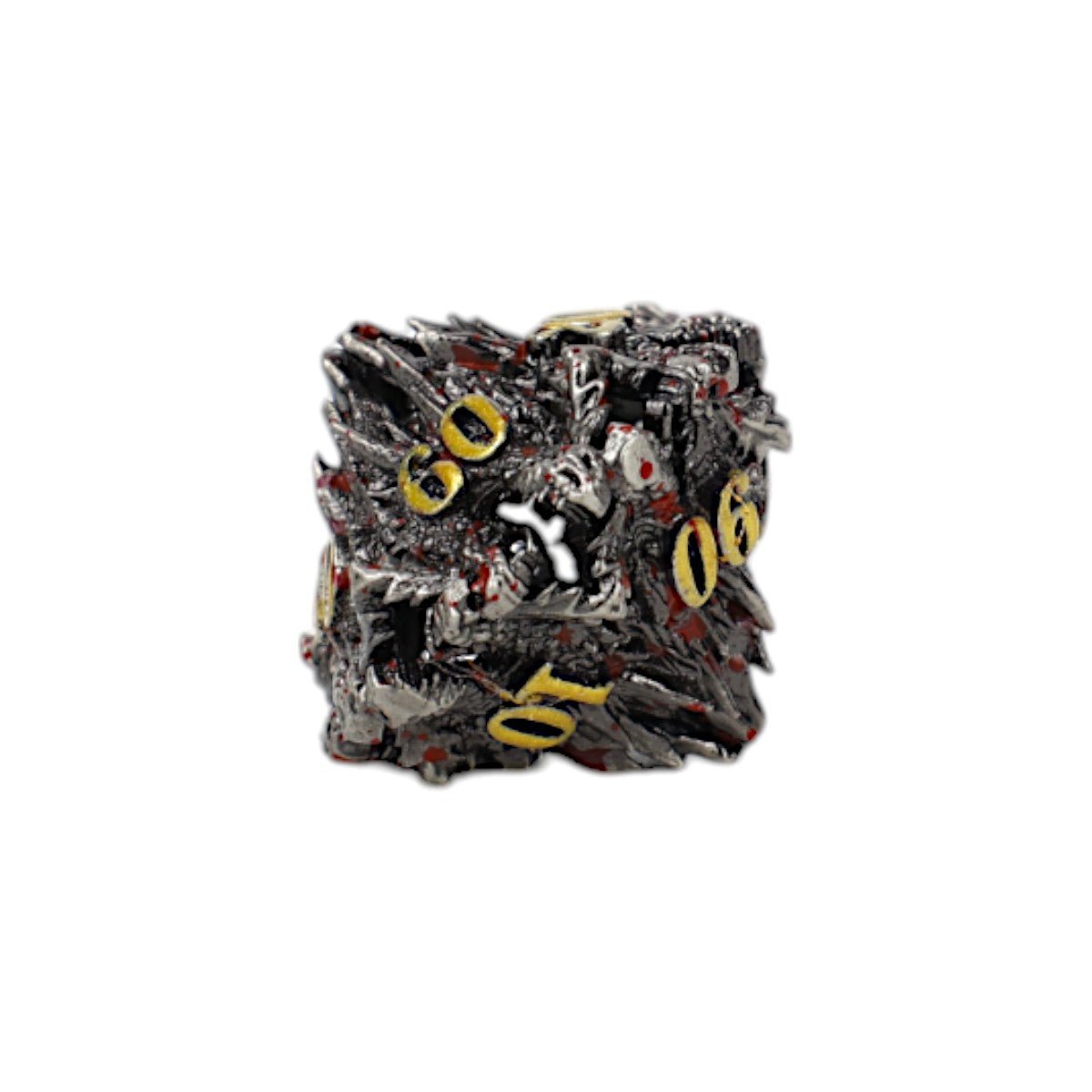 Dragon Rage Dice Set Bloodied Metal - Gaming Library