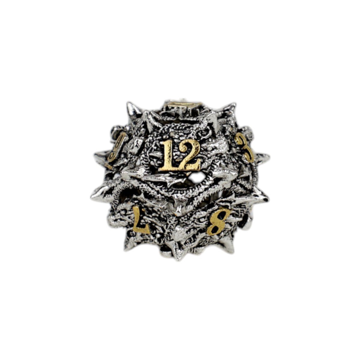 Dragon Rage Dice Set Chrome/Gold - Gaming Library